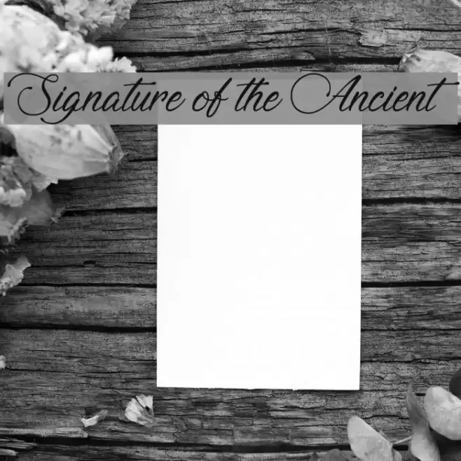 Signature of the Ancient Font examples