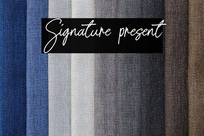 Signature present Example 2