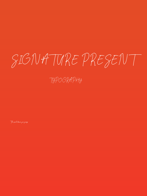 Signature present Poster