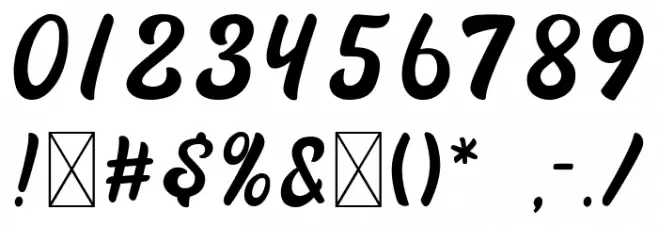 Signature Font OTHER CHARS