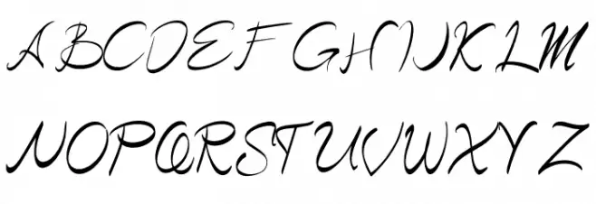 Signature フォント 大文字