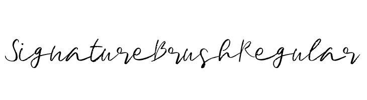 SignatureBrushRegular  Скачать бесплатные шрифты