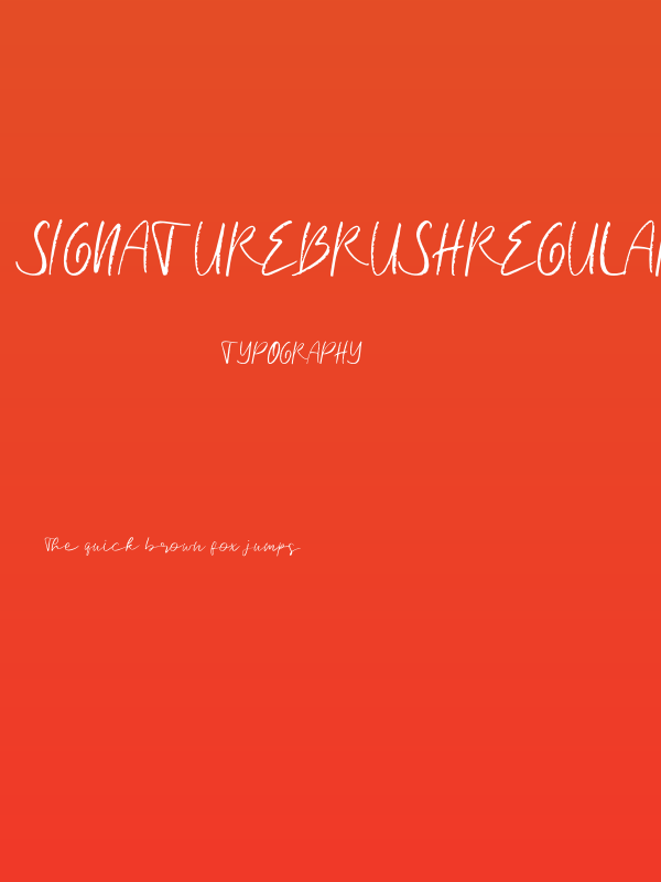 SignatureBrushRegular Poster