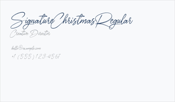 SignatureChristmasRegular Business Card