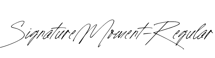 SignatureMoment-Regular  免费字体下载