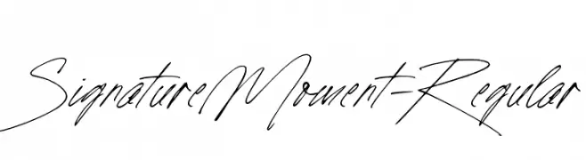 SignatureMoment-Regular  Descarca Fonturi Gratis