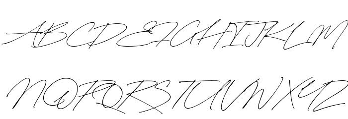 SignatureMoment-Regular Font UPPERCASE