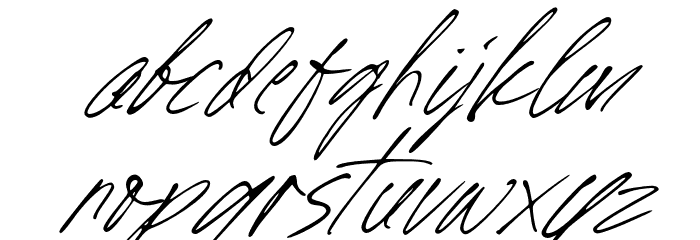 SignatureMoment-Regular Font LOWERCASE