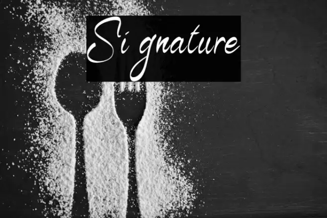 Signature Font examples