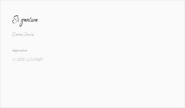 Signature Business Card