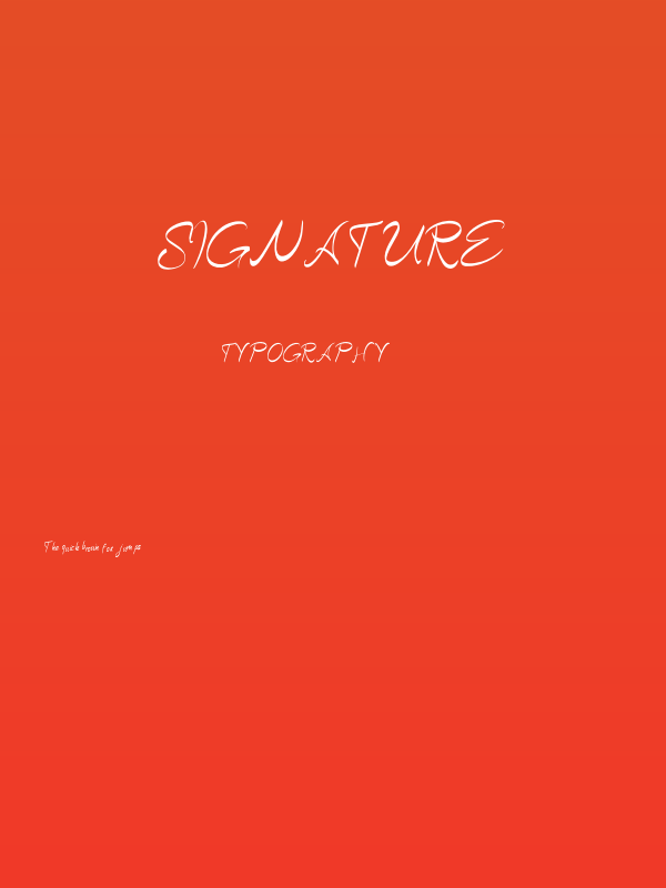 Signature Poster