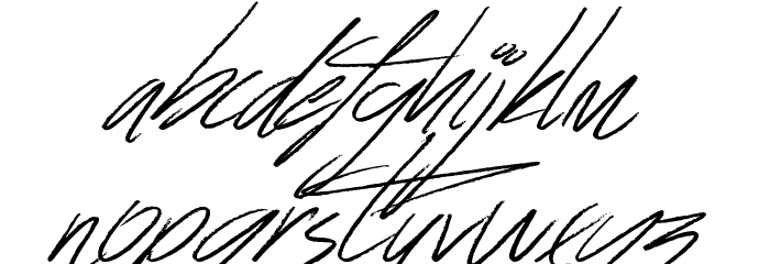 Signatures Font LOWERCASE