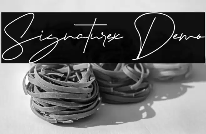 Signaturex Demo Font examples