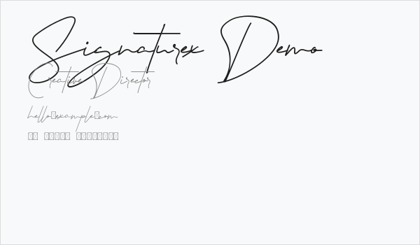 Signaturex Demo Business Card