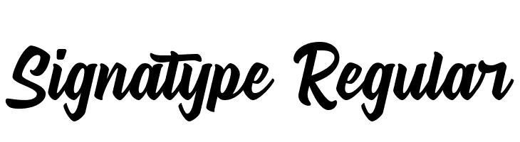 Signatype Regular  नि: शुल्क फ़ॉन्ट्स डाउनलोड