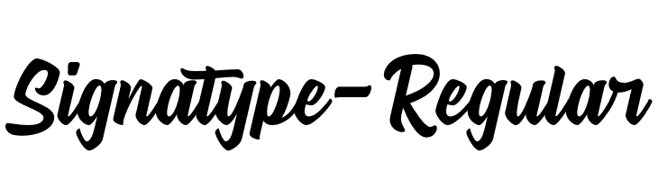 Signatype-Regular  フリーフォントのダウンロード