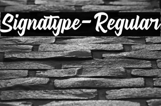 Signatype-Regular Font examples