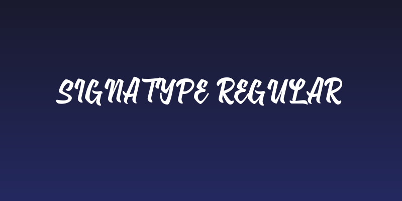 Signatype Regular Social Header