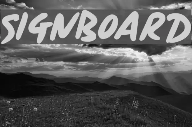 Signboard Font examples