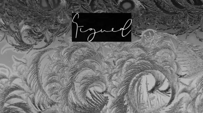 Signed خط examples