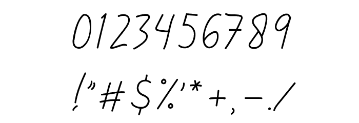SignerellaScript Font OTHER CHARS