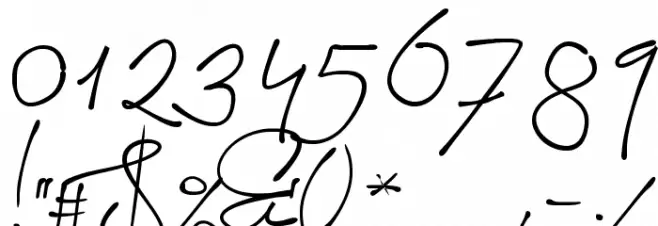 Signerica Medium Font OTHER CHARS