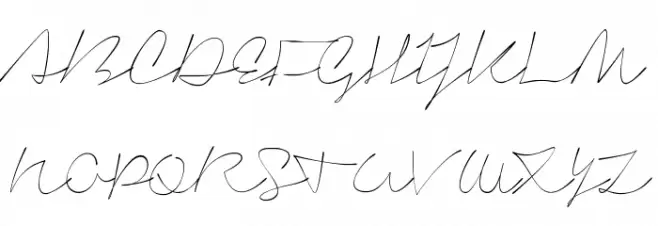 Signerica Thin خط أحرف كبيرة