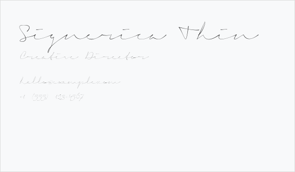Signerica Thin Business Card