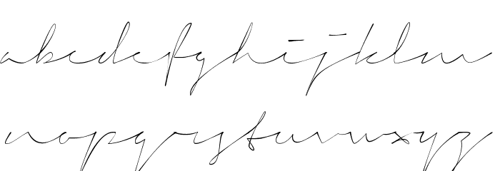 Signerica Thin Font LOWERCASE