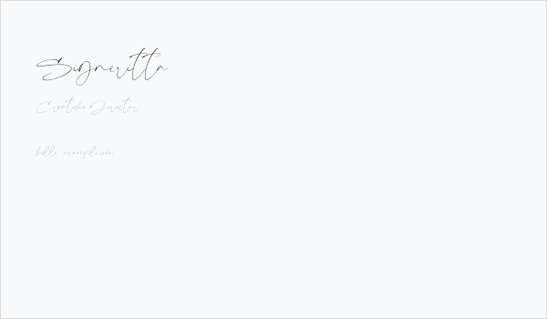 Signeritta Business Card