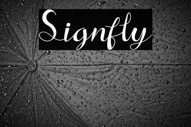 Signfly Font examples