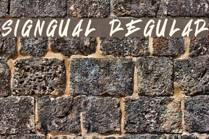 Signgual Regular Font examples