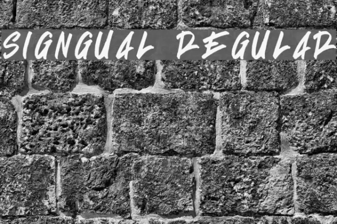 Signgual Regular Font examples