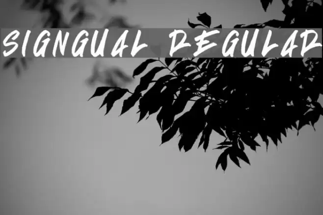 Signgual Regular Font examples