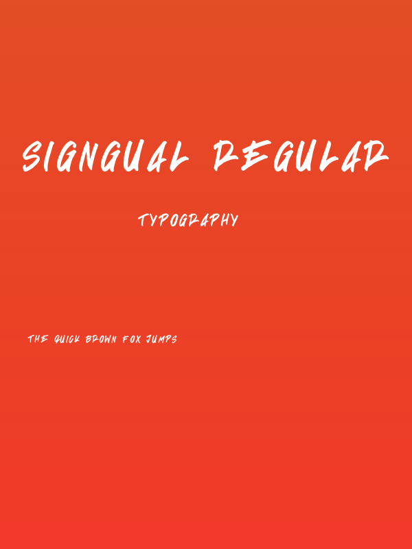 Signgual Regular Poster