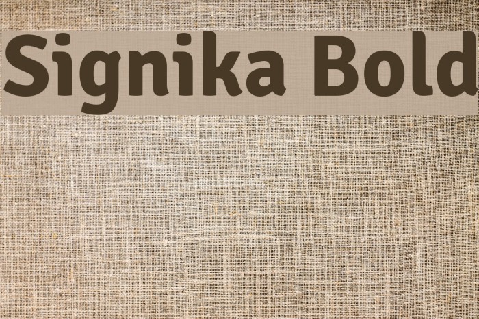 Signika Bold Font examples