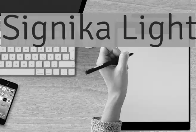 Signika Light Font examples