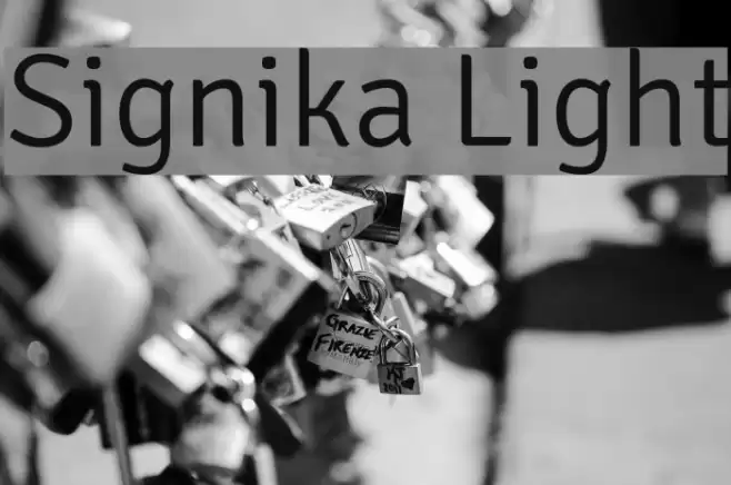 Signika Light Font examples