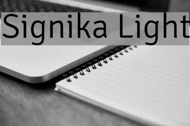 Signika Light Font examples