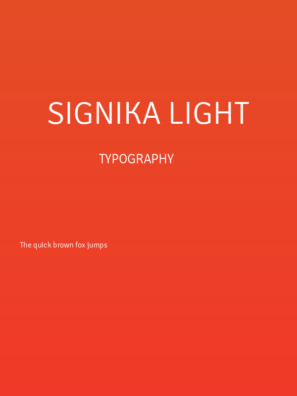 Signika Light Poster