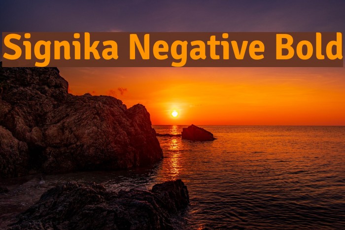 Signika Negative Bold Font examples