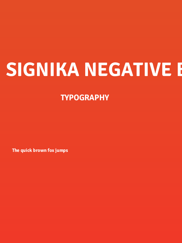 Signika Negative Bold Poster