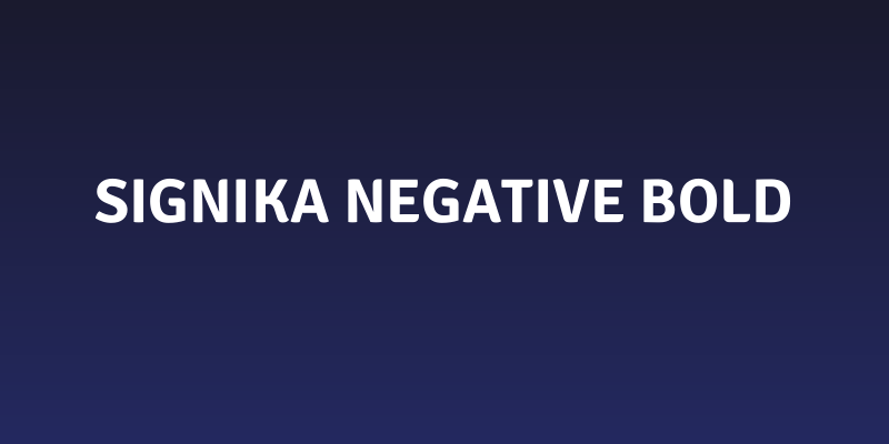 Signika Negative Bold Social Header