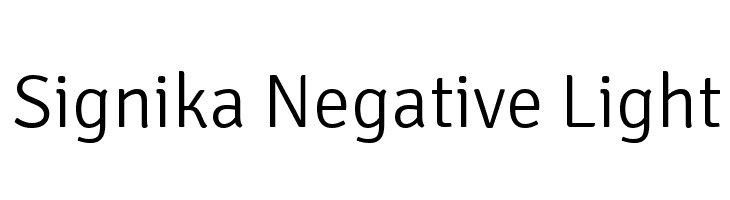 Signika Negative Light Font