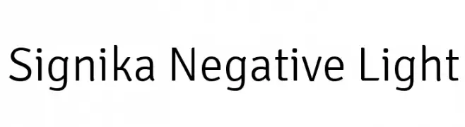 Signika Negative Light  font caratteri gratis