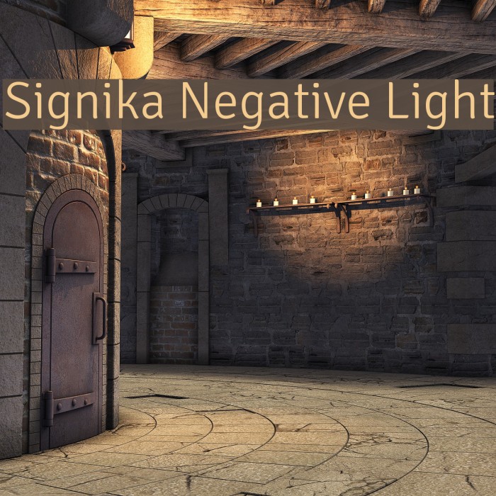 Signika Negative Light Font examples