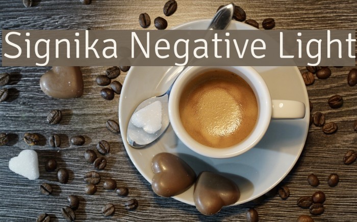 Signika Negative Light Font examples