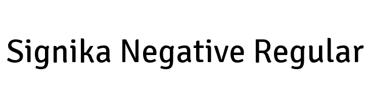 Signika Negative Regular  免费字体下载