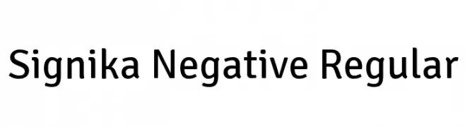Signika Negative Regular  नि: शुल्क फ़ॉन्ट्स डाउनलोड