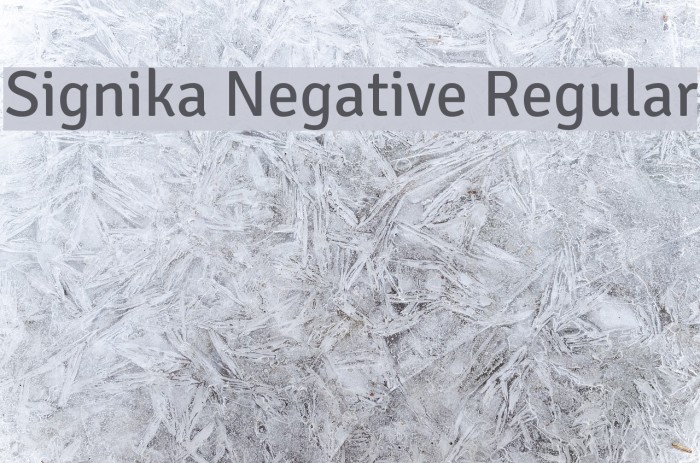 Signika Negative Regular Font examples